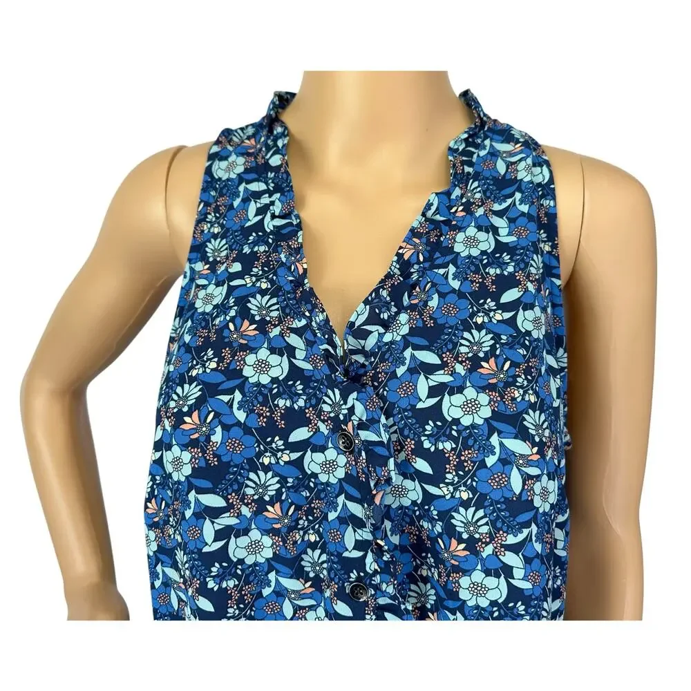 Cabi Take Two Top Blue Lagoon Floral 4349 Size M - Picture 7 of 11